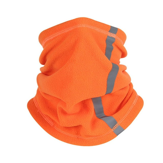 LEEYNEER Soft Neck Gaiter Wear-resistant Breathable Cold-proof Reflective Strip Neck Gear for Cycling