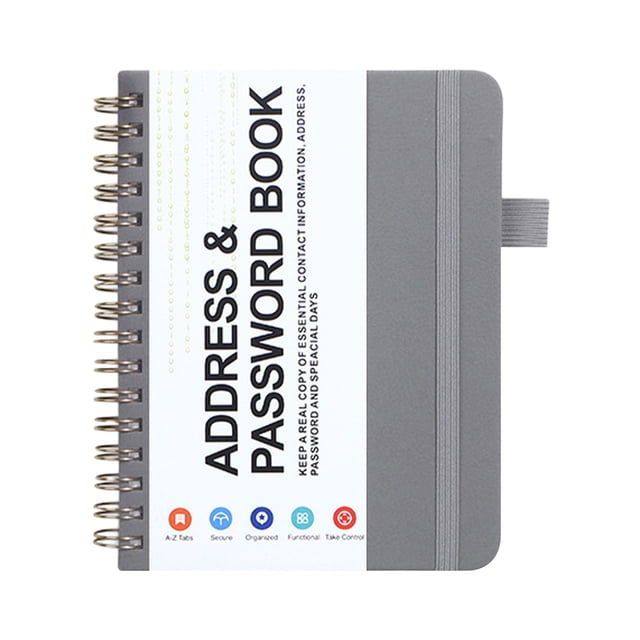 Jierger Address and Password Book with Alphabetical Tabs, Hardcover Spiral Bound Organizer for Contacts and Logins, Telephone Notebook for Home Office, Graduation Gift Idea