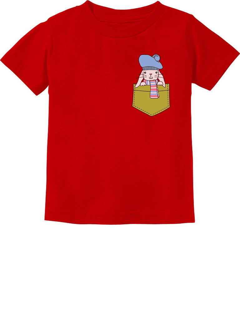 Tstars Funny Pocket Easter Bunny Cute Toddler/Kids Long Sleeve T-Shirt