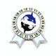 thumbnail image 1 of Simetría de ballenas Insignia broche Medalla ganadora, 1 of 3