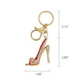 thumbnail image 2 of Wrapables Crystal Bling Key Chain Keyring Car Purse Handbag Pendant Charm, Pink High Heel, 2 of 7
