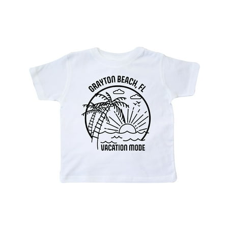 

Inktastic Summer Vacation Mode Grayton Beach Florida Gift Toddler Boy or Toddler Girl T-Shirt