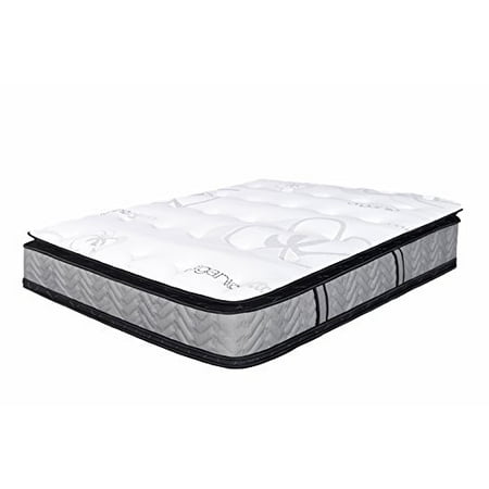 Spectra Orthopedic Mattress  Organic 14 Inch plush knife edge pillow-top double sided pocketed coil
