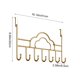 thumbnail image 3 of Soporte para ganchos en forma de nube dorada, 7 ganchos para puertas sin perforación, detrás de la puerta, 3 of 6