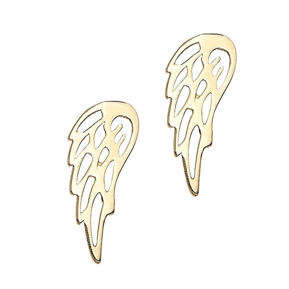 Floreo 14k Yellow Gold 11mm Angel Wing Stud Earrings
