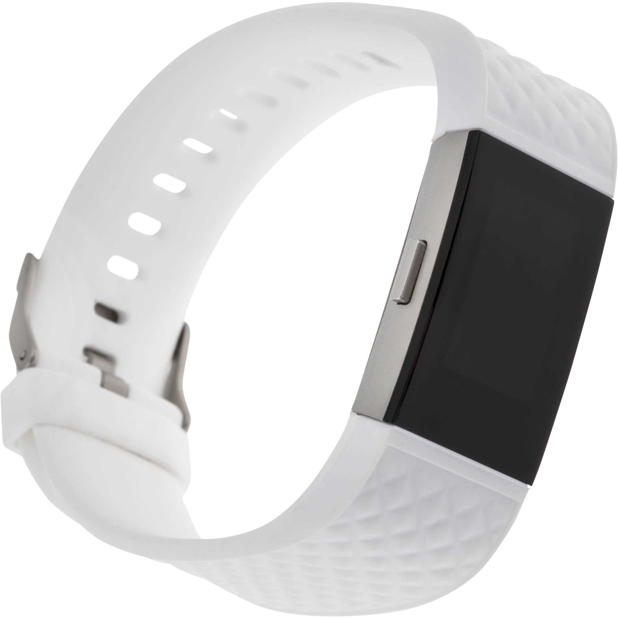 ONN Fitbit Flex 2 Replacement Adjustable Band with Metal Buckle White 