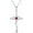 A.Red-Garnet-January, variant on 925 Sterling Silver Cross Necklace for Women Men 14K Gold Plated Birthstone Necklaces 5A CZ Rose Gold Necklace for Easter or Christmas