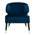 thumbnail image 3 of SAFAVIEH Stazia Mid-Century Retro Wingback Accent Chair, Navy/Black, 3 of 12