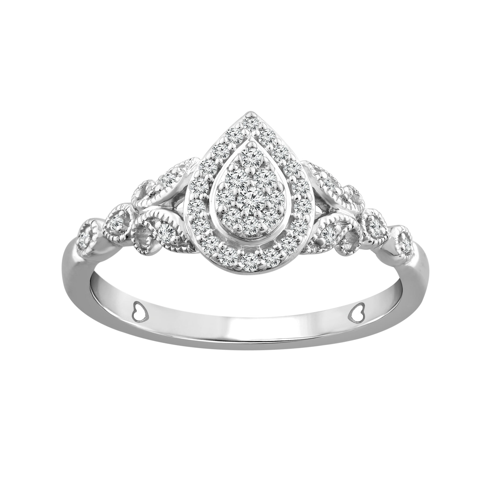 1/5cttw, I-J Color, I3 Clarity Champagne and White Diamond Ring Size 7