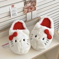 thumbnail image 5 of Sanrioed Hello Kitty Women Plush Slippers Anime Kawaii Cute Cotton Shoes Student Winter Bedroom Soft Shoes Girls Festival Gifts, 5 of 5
