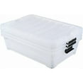 thumbnail image 4 of 50 L Large Plastic Under Bed Storage Containers, Clear Plastic Underbed Storage Bins with Wheels, 3-Pack, 4 of 7