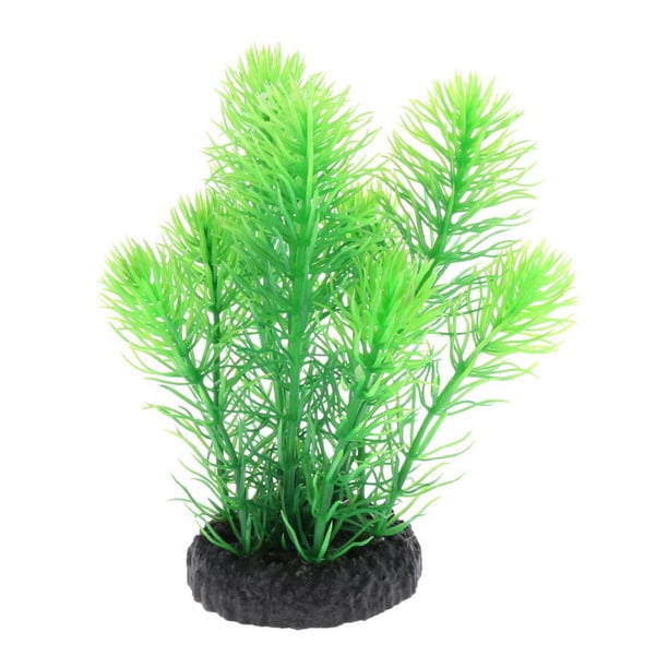 Acuario Pecera decoración Plástico falso Planta acuática 7x15cm verde perfecl