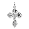 thumbnail image 1 of Beautiful 10K White Gold Diamond-Cut Cross Charm, 1 of 2