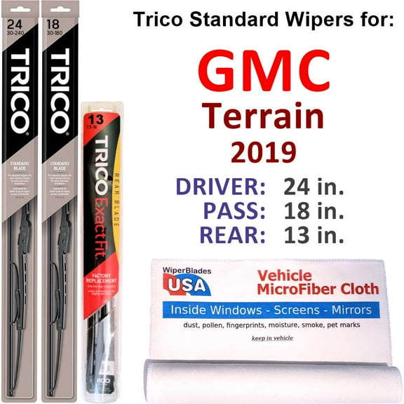 2019 GMC Terrain Wiper Blades (Set of 3) w/Rear Wiper