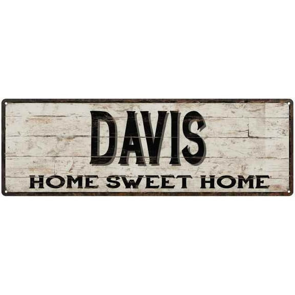 DAVIS Rustic Home Sweet Home Sign Gift 8x24 Metal Decor 108240084007