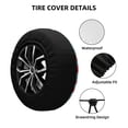 thumbnail image 2 of Pofeuu Watermelon Print Spare Tire Wheel Cover for Car Truck SUV Camper Universal Fit Spare Tire Cover RV Spare Tire Covers-15 inch, 2 of 6