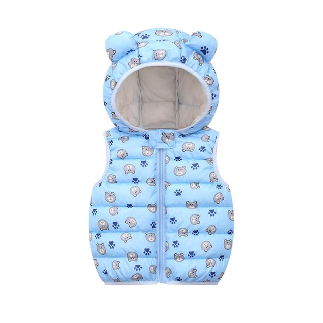 Baby Sleeveless Cotton Coat Comfortable Thick Causal Jackets For Children Boy Outerwear