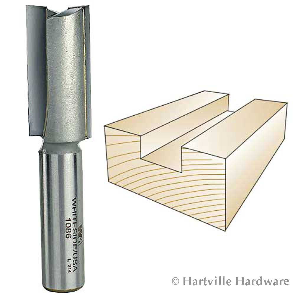 Whiteside Router Bits 1086 Straight Bit with 3/4Inch Cutting Diameter