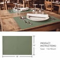 thumbnail image 3 of Placemats Set of 4, Green Solid Color Woven Placemat, Linen Place Mats for Kitchen/Dining Tables, Aesthetics Contemporary Luxury Washable Table Mats for Party, 3 of 8