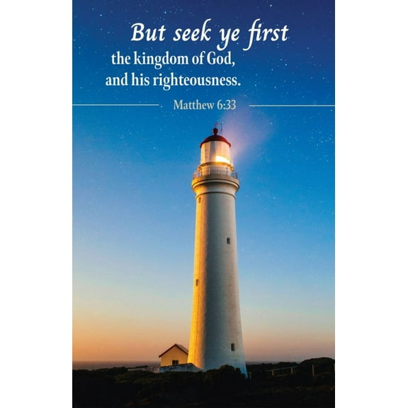 B&H Publishing  But Seek Ye First The Kingdom of God Matthew 633 KJV Bulletin - Pack of 100