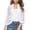 White, variant on asdoklhq Womens Plus Size Long Blouses,Women's Summer Long Sleeve Shirts Zip Casual Tunic V-Neck Rollable Blouse Tops