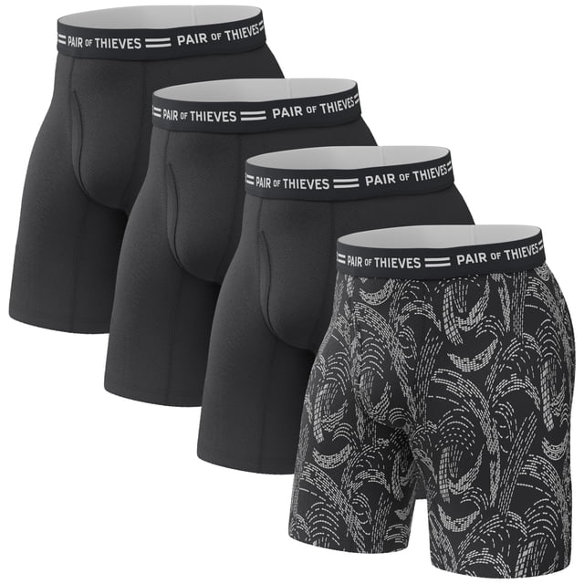 Calzoncillos tipo bóxer Par of Thieves Every Day para hombre, color negro, talla M