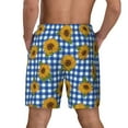 thumbnail image 4 of Daiia Sunflowers Mens Swim Trunks Swim Shorts Quick Dry Swim Shorts with Mesh Lining Pockets-3X-Large, 4 of 9