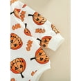 thumbnail image 6 of Inevnen Infant Baby Girl Boy Halloween Outfit Pumpkin Sweatshirt Onesie Romper Bodysuit Clothes, 6 of 7