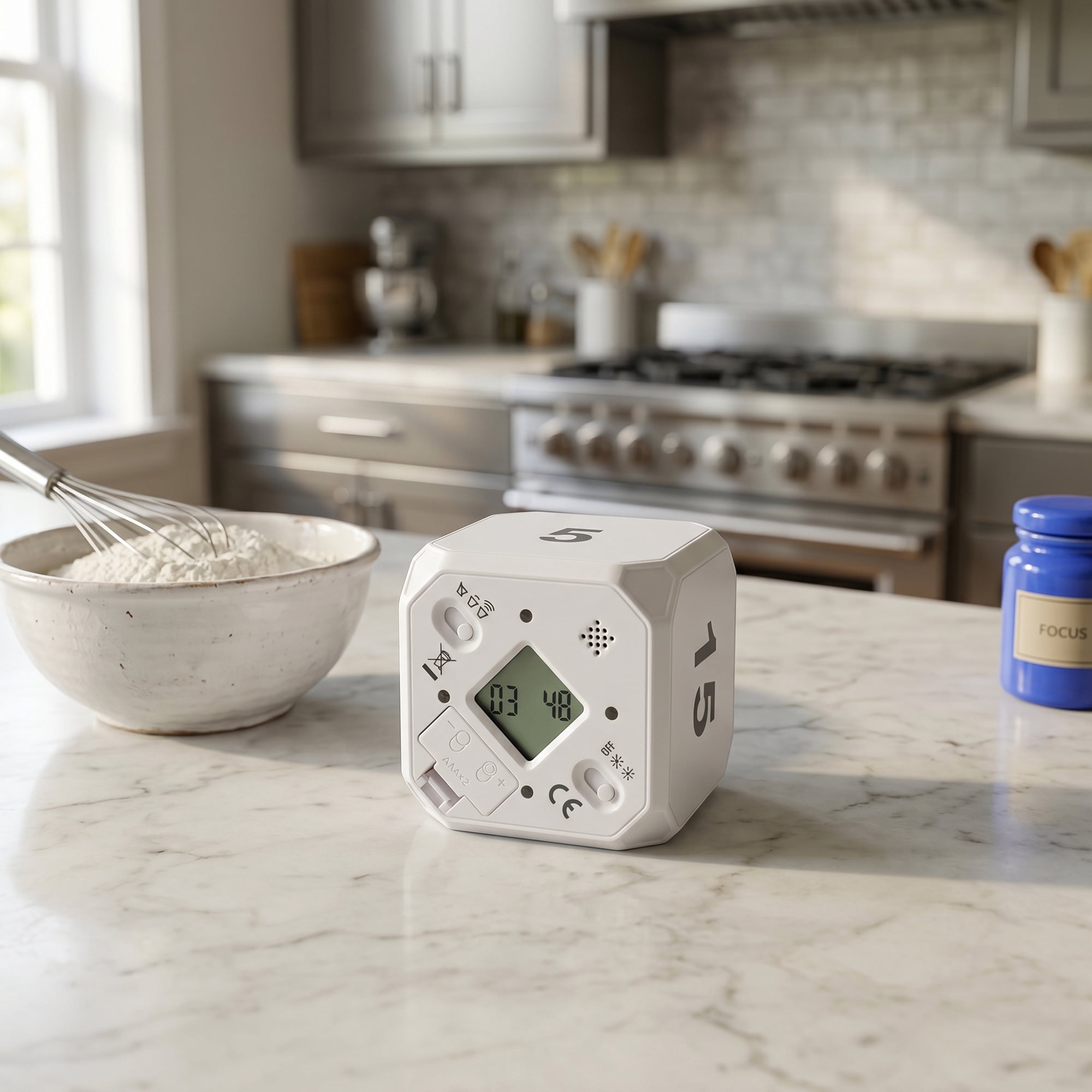 Unique Bargains Useful 60 Minute Kitchen Timer, Digital Visual Timer for Adults White