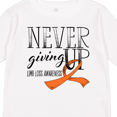 thumbnail image 4 of Inktastic Never Giving Up Limb Loss Awareness Orange Ribbon Boys or Girls Long Sleeve Toddler T-Shirt, 4 of 5