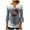 Gray, variant on Fheaev Ugly Christmas Sweatshirt For Women Graphic Printed Button Down V-Neck 3/4 Sleeves T-Shirt Top Fall Holiday Pullovers Loose Tunic Blouse Top Unny Christmas Sweaters
