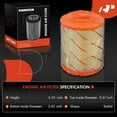 thumbnail image 2 of A-Premium Engine Air Filter Compatible with Chrysler Neon 2000-2002 & Dodge Neon 2000-2005, SX 2.0 2003-2005 & Plymouth Neon 2000-2001, 2 of 8