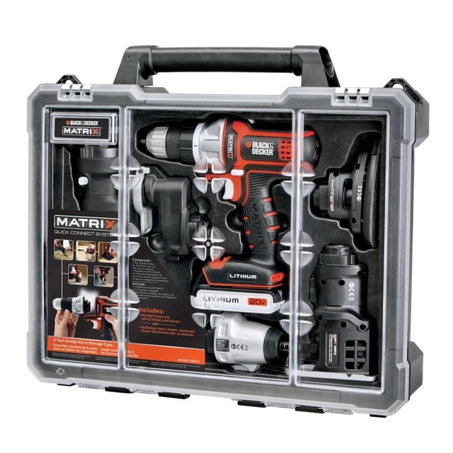 Kit Herramientas Matrix Inalambrico 6 Accesorios Black & Decker BDCDMT1206KITC