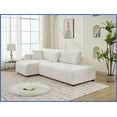 thumbnail image 4 of Modern Lamb Wool Left-Facing Sectional Sofa with Chaise for Living Room, 4 of 17