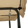 thumbnail image 5 of Canddidliike 3-Seat Outdoor Large Canopy Swing w/ Adjustable Shade, Cushion - Brown, 5 of 5