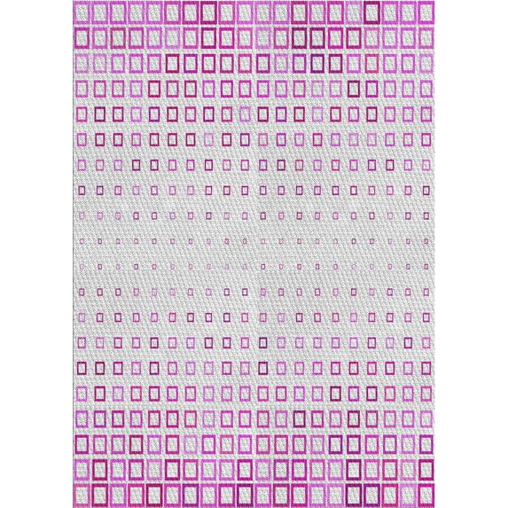 Ahgly Company Indoor Rectangle Patterned Off-White Novelty Area Rugs, 7' x 9'