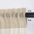 thumbnail image 5 of Rustic Vintage Valance Curtains for Kitchen/Living Room/Bathroom/Bedroom Window, Rod Pocket Small Topper Half Short Window Curtains Voile Sheer Scarf, Farmhouse Countryside Linen Texture 60"x18", 5 of 8