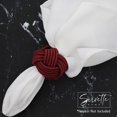 thumbnail image 3 of Servette Home Burgundy Synthetic Braided Rope Napkin Rings - Set of 4, for Girls, 3 of 5