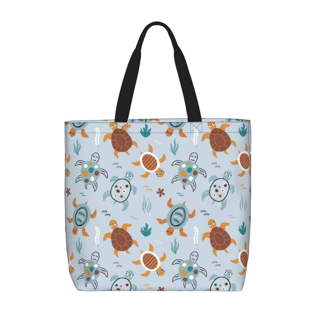 Balery Sea Turtle Bolsa de Mano para Mujeres con Cremallera, Bolsa de Gimnasio con Compartimentos, Bolsa para Laptop, Bolsa para Trabajo