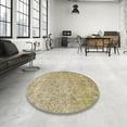 thumbnail image 3 of Ahgly Company Indoor Round Abstract Ginger Brown Green Abstract Area Rugs, 8' Round, 3 of 6