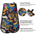 thumbnail image 4 of Dailycode Double Sided Oven Mitt with Loop Heat Resistant Kitchen Long Potholders 7" x 35" Colorful Butterflies, 4 of 6