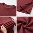 thumbnail image 4 of Men's Long Sleeve T-Shirts Lightweight Super Soft Athletic Crew Neck Tees for Running Lounging Casual Workout Wine, 4 of 6