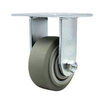 4 Inch Thermoplastic Rubber Wheel Rigid Caster with Ball Bearing Service Caster
