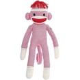 thumbnail image 2 of Made by Aliens 20" Adorable Sock Monkey, Soft Plush Knitted Stuffed Animal Toy Gift - for Kids, Babies, Teens, Girls and Boys Baby Doll Present Gift Mother's Day Birthday Graduation Puppet (Pink), 2 of 2