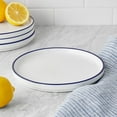thumbnail image 4 of Mainstays Blue Rim grès solide assiette à salade, 4 of 5