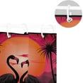 thumbnail image 5 of FREEAMG Flamingo Shower Curtain with Hooks, Waterproof Washable Fabric Shower Curtain for Bathroom Bathtub Decor, 60"x 72", 5 of 6