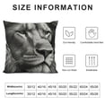 thumbnail image 5 of PIKWEEK  Savannah Pillow Sham, Huge Lion Head with Fure Mane Against Dark Background Monochromic, Decorative Standard Size Printed Pillowcase,18*18inch, 5 of 5