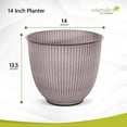 thumbnail image 3 of Headwind Robert Allen Natural Ironstone Decorative Planter, Archer Collection, Latte, 14-inch, 3 of 9