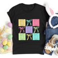 thumbnail image 4 of Plebaso T-Shirts de Pâques pour Femmes Manches Courtes Imprimés Graphiques Hauts Été Décontractés Amples, 4 of 6