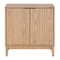 thumbnail image 4 of Storage Cabinet, 31" Fluted 2-Door Accent Chest, Ash Entryway Cabinet for Living Room, Dining Room, Hallway, Natural, 4 of 7